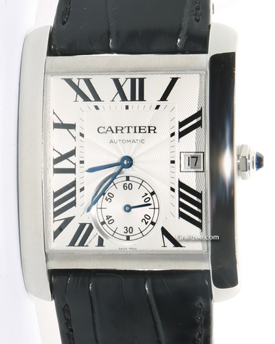 Cartier Tank MC 44MM Silver Dial Leather Strap (W5330003)