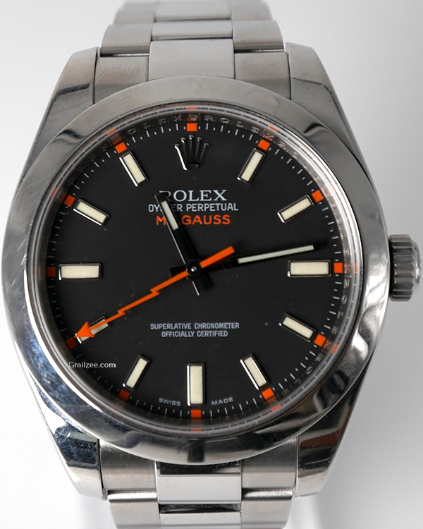 Rolex Milgauss 40MM Black Dial Steel Bracelet (116400)