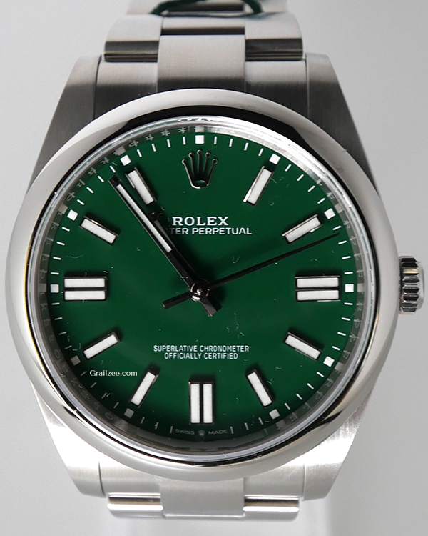 2024 Rolex Oyster Perpetual 41MM Green Dial Oyster Bracelet (124300)