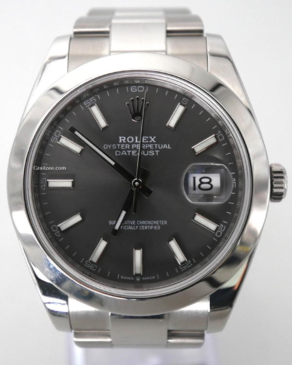 Rolex Datejust 41MM Rhodium Dial Oystersteel Bracelet (126300)