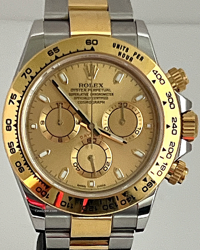 2021 Rolex Cosmograph Daytona 40MM Champagne Dial Two-Tone Oyster Bracelet (116503)