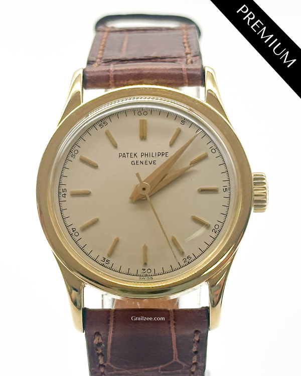 Patek Philippe Calatrava Vintage 31.5MM Silver Dial Aftermarket Leather Strap & Buckle (2555)