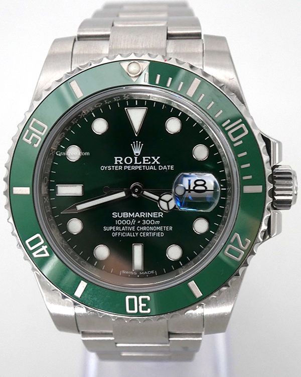 2016 Rolex Submariner Date "Hulk" 40MM Green Dial Oyster Bracelet (116610LV)