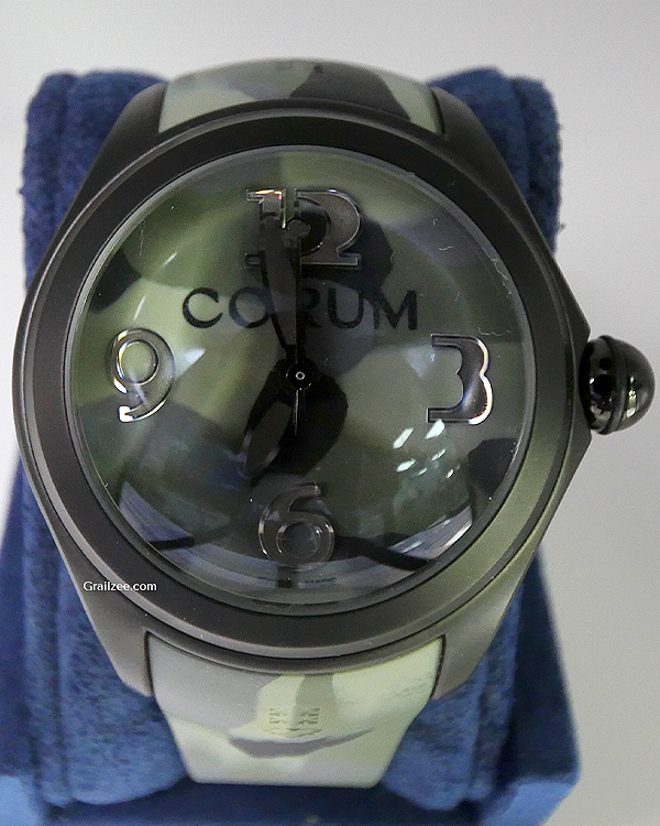 Corum Bubble Limited Edition 47MM Green Camo Dial Rubber Strap (L082/03303)