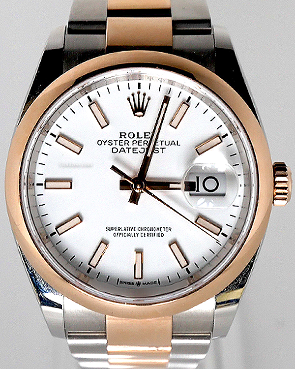 Rolex Datejust 36MM White Dial Two-Tone Oyster Bracelet (126201)