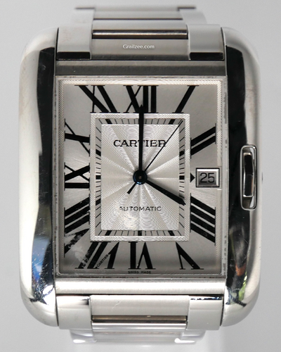 Cartier Tank de Cartier Anglaise 47x36.2MM Silver Dial Steel Bracelet (W531008)