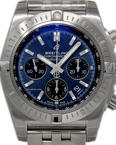 Breitling Chronomat B01 44MM Blue Dial Steel Bracelet (AB0115101C1A1)