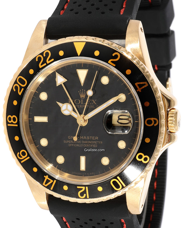 Rolex GMT-Master Vintage 40MM Black Dial Rubber Strap (16758)