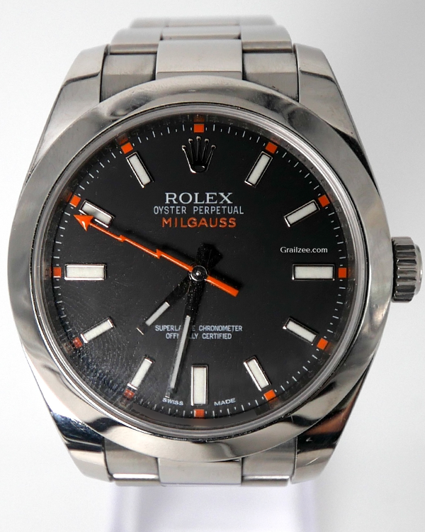 Rolex Milgauss 40MM Black Dial Steel Bracelet (116400)