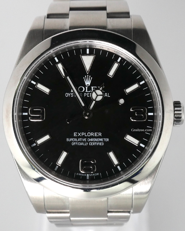 2015 Rolex Explorer 39MM Black Dial Steel Bracelet (214270)