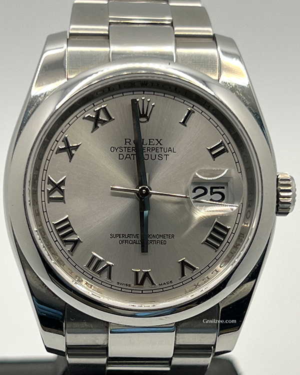 2005 Rolex Datejust 36MM Silver Dial Oyster Bracelet (116200)