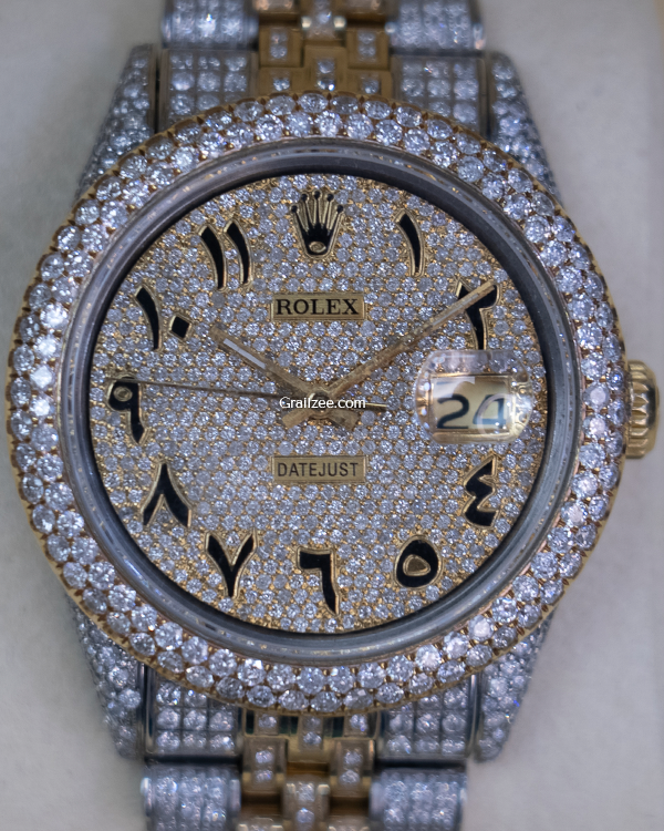 Rolex Datejust 36MM Diamond Pavé Dial Jubilee Steel and Diamonds Bracelet (1601)