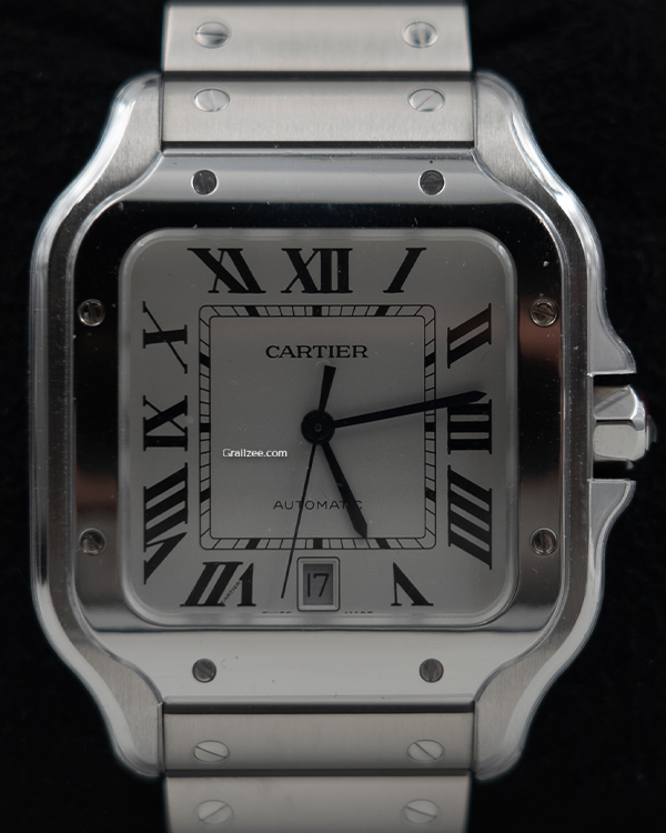 2020 Cartier Santos de Cartier 39.8MM Silver Dial Steel Bracelet (WSSA0018)