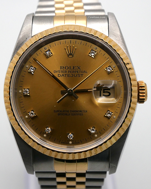 1992 Rolex Datejust 36MM Champagne Dial Two-Tone Jubilee Bracelet (16233)