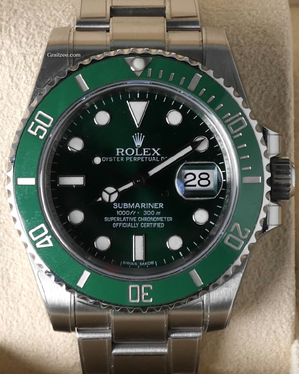 2015 Rolex Submariner Date "Hulk" 40MM Green Dial Steel Bracelet (116610LV)