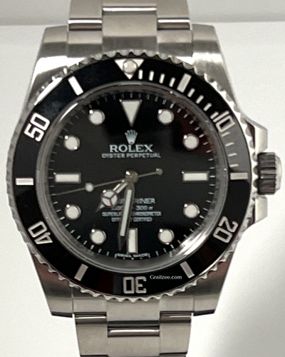 Rolex Submariner No-Date 40MM Black Dial Steel Bracelet (114060)