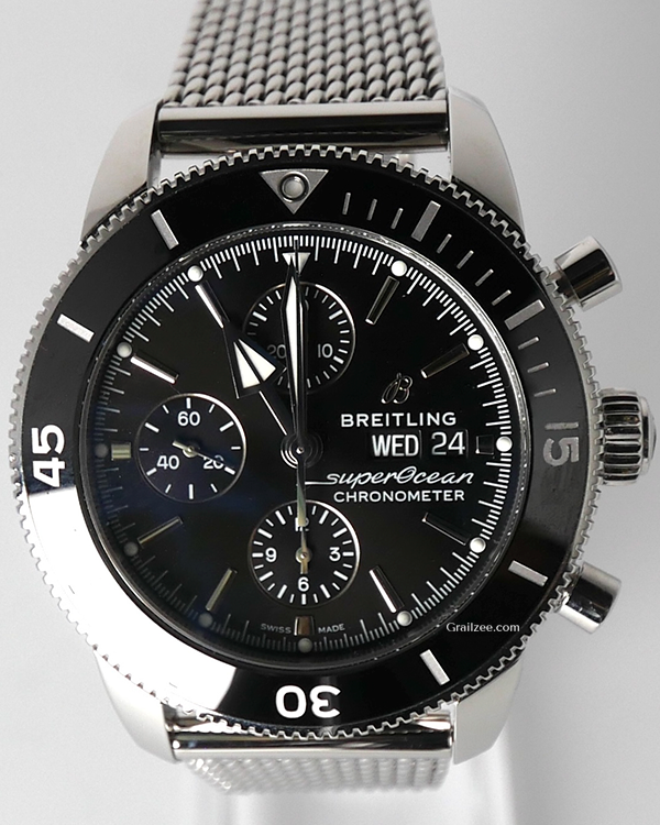 2018 Breitling Superocean Heritage 44MM Black Dial Steel Bracelet (A13313121B1A1)