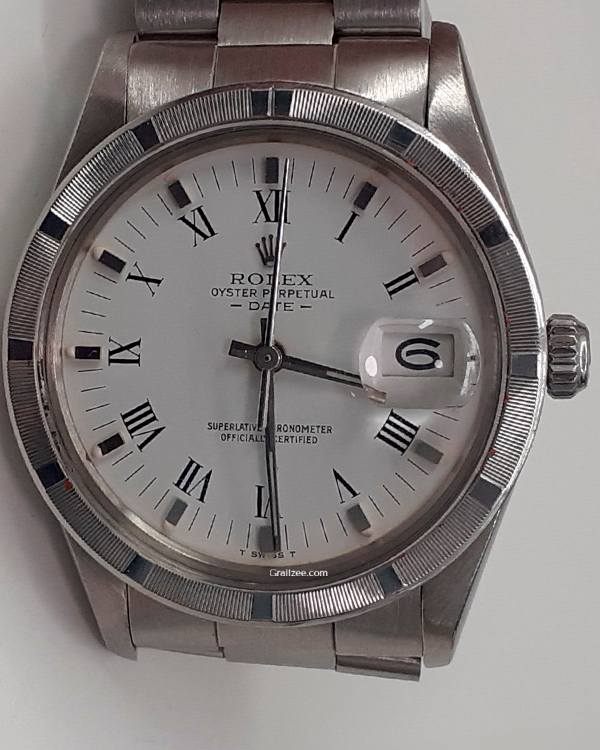 Rolex Oyster Perpetual Date 34MM White Dial Steel Bracelet (15010)