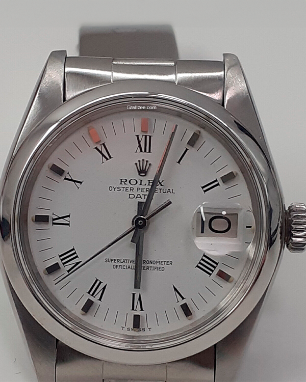 Rolex Oyster Perpetual Date 34MM White Dial Steel Bracelet (1500)