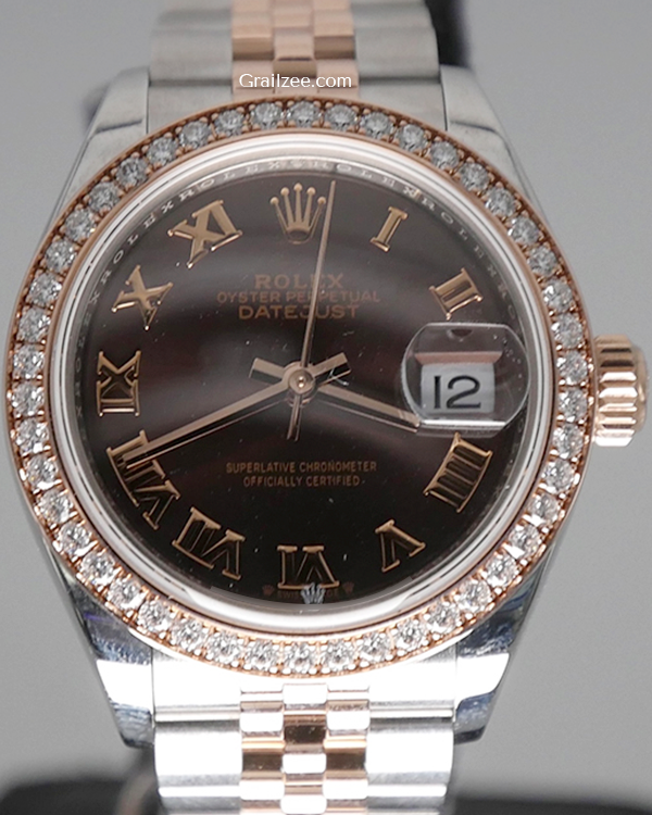 2021 Rolex Lady Datejust 28MM Chocolate Dial Two-Tone Jubilee Bracelet (279381RBR)