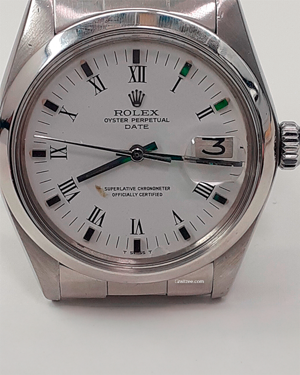 Rolex Oyster Perpetual Date 34MM White Dial Steel Bracelet (1500)