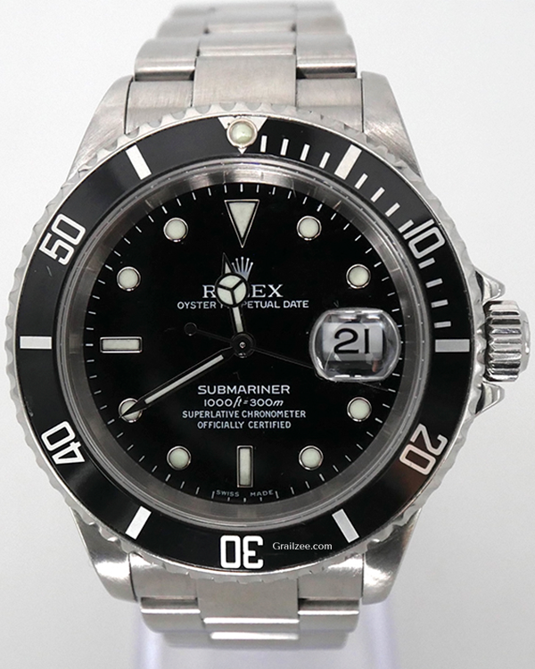 Rolex Submariner Date 40MM Black Dial Steel Bracelet (16610)