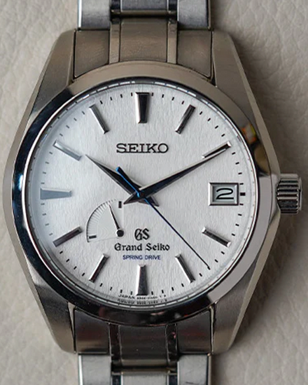 2014 Grand Seiko Spring Drive "Snowflake" 41MM White Dial Titanium Bracelet (SBGA011)