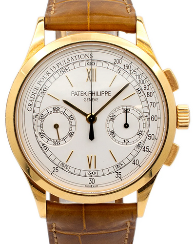 2010 Patek Philippe Complications Chronograph 39MM White Dial Leather Strap (5170J-001)