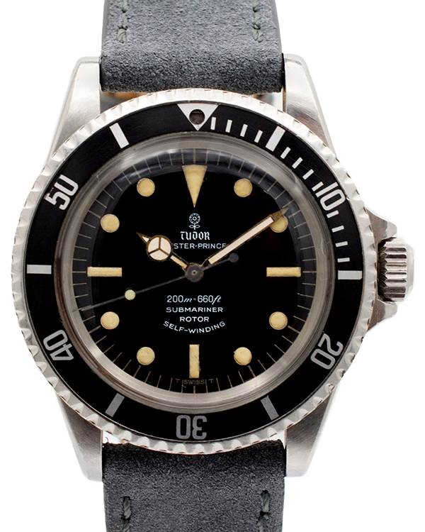 Tudor Submariner 40MM Black Dial Aftermarket Leather Strap (7928)