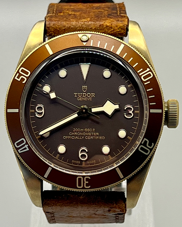 No Reserve - 2018 Tudor Heritage Black Bay Bronze 43MM Brown Dial Leather Strap (79250BM)