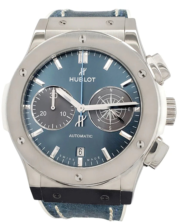 Hublot Classic Fusion Chronograph Limited Edition 45MM Blue Dial Leather Strap (21.NE.7170.VR.LG017)