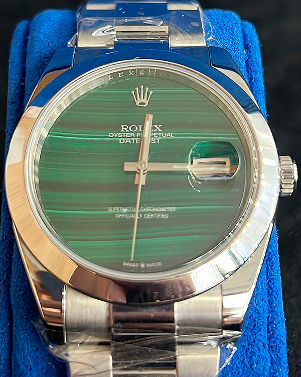 Rolex Datejust "Malachite" 41MM Aftermarket Green Dial Oyster Bracelet (126300)