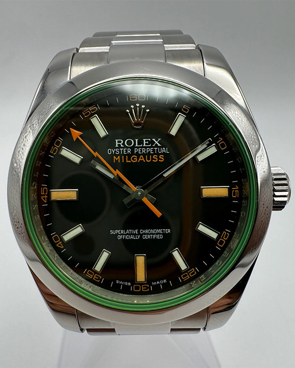 2008 (V Serial) Rolex Milgauss 40MM Black Dial Oyster Bracelet (116400 ...