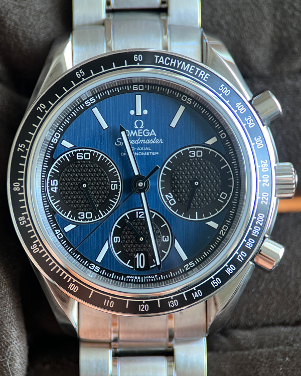 Omega Speedmaster Racing 40MM Blue Dial Steel Bracelet (326.30.40.50.0 ...