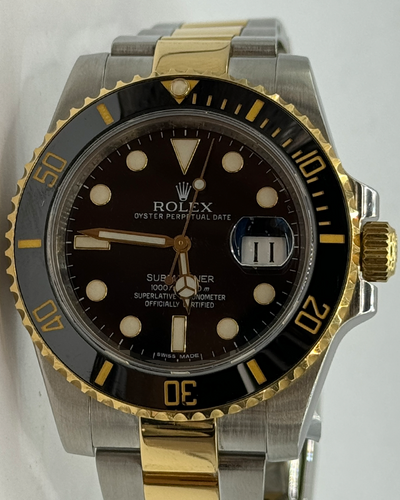 2013 Rolex Submariner Date 40MM Black Dial Two-Tone Bracelet (116613LN)