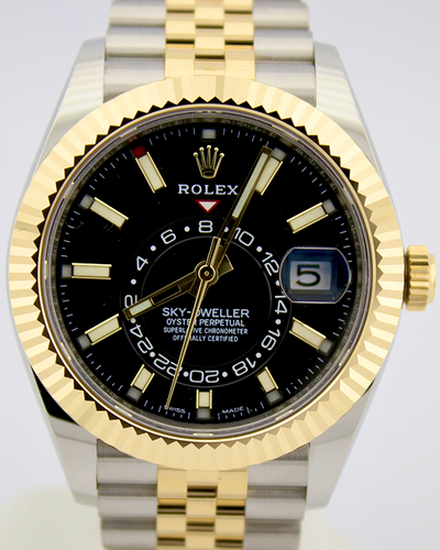 2021 Rolex Sky-Dweller 42MM Black Dial Two-Tone Jubilee Bracelet (326933)