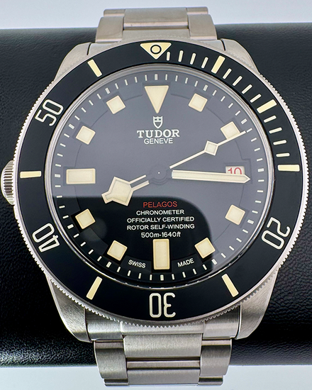 No Reserve - 2024 Tudor Pelagos LHD "Left Handed" 42MM Black Dial Titanium Bracelet (25610TNL)