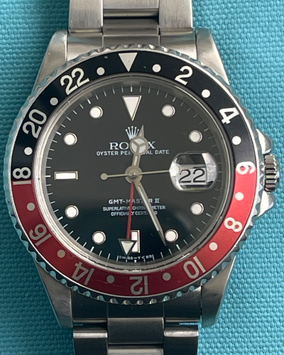 (U Serial) Rolex GMT-Master II "Coke" 40MM Black Dial Oyster Bracelet (16710)