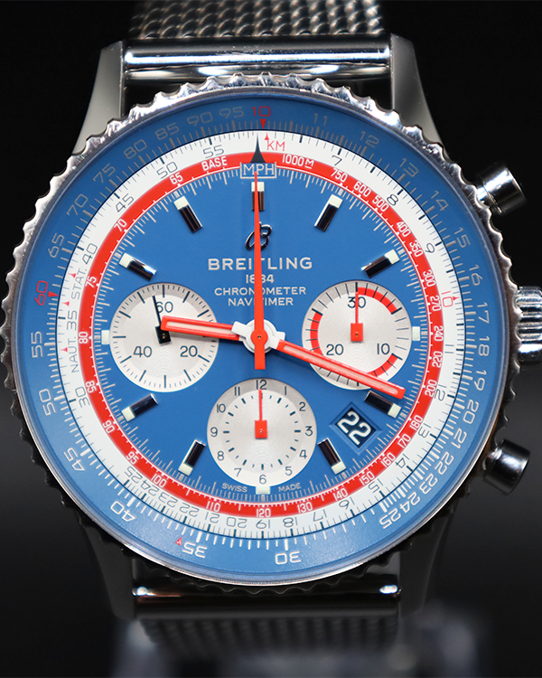 2019 Breitling Navitimer 1 B01 Chronograph 43 Pan Am Edition Steel Blue Dial (AB01212B1C1A1)