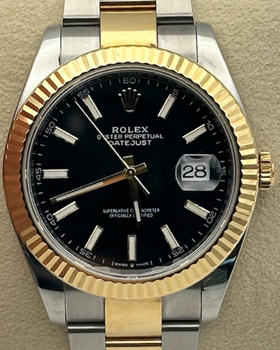 Rolex Datejust 41MM Black Dial Two-Tone Oyster Bracelet (126333)