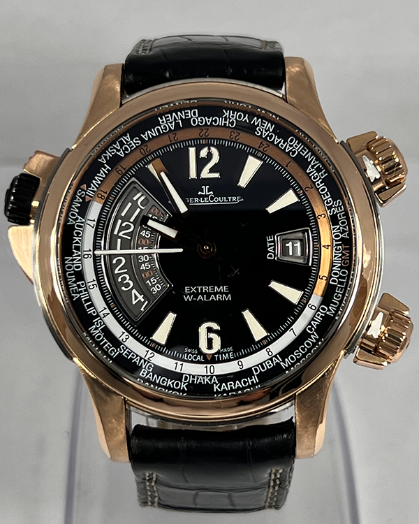 2012 Jaeger-LeCoultre Master Compressor Extreme World Alarm 46MM Black Dial Leather Strap (Q177244V)