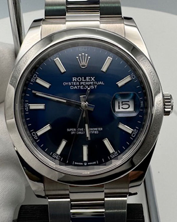 2022 Rolex Datejust 41MM Blue Dial Oyster Bracelet (126300)