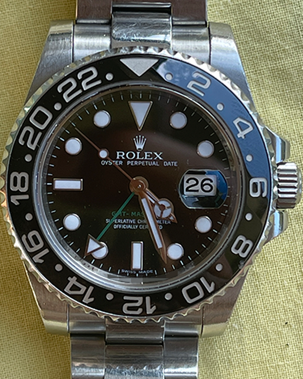 2007 (M Serial) Rolex GMT-Master II 40MM Black Dial Oyster Bracelet (116710LN)