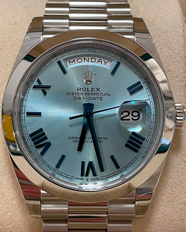 Rolex Day-Date 40MM Ice Blue Dial President Bracelet (228206)