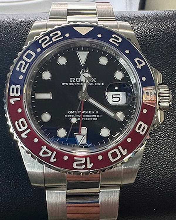 2017 Rolex GMT-Master II "Pepsi" 40MM Black Dial White Gold Oyster Bracelet (116719BLRO)