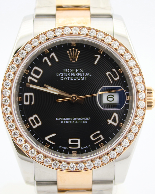 2013 Rolex Datejust 36MM Black Dial Two-Tone Bracelet (116201)