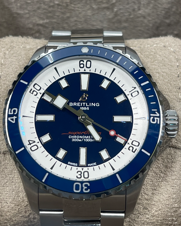 2023 Breitling Superocean 42MM Blue Dial Steel Bracelet (A173)