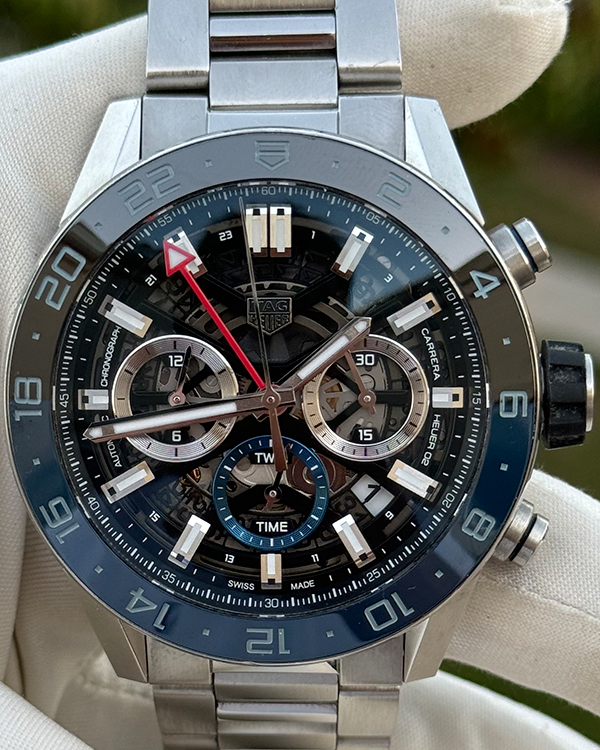 TAG Heuer Carrera 45MM Skeleton Dial Steel Bracelet (CBG2A1Z.BA0658)