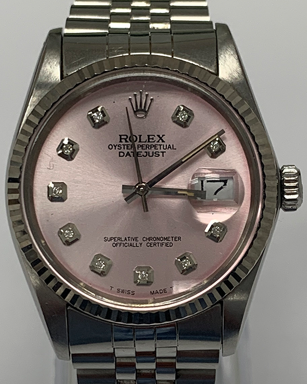 Rolex Datejust 36MM Pink Dial Jubilee Bracelet (16014)