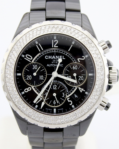 2016 Chanel J12 41MM Black Dial Ceramic Bracelet (H0940)